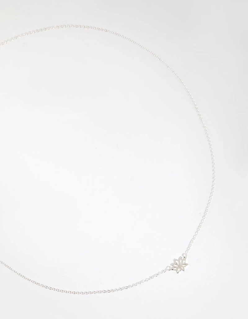 Sterling Silver Lotus Necklace