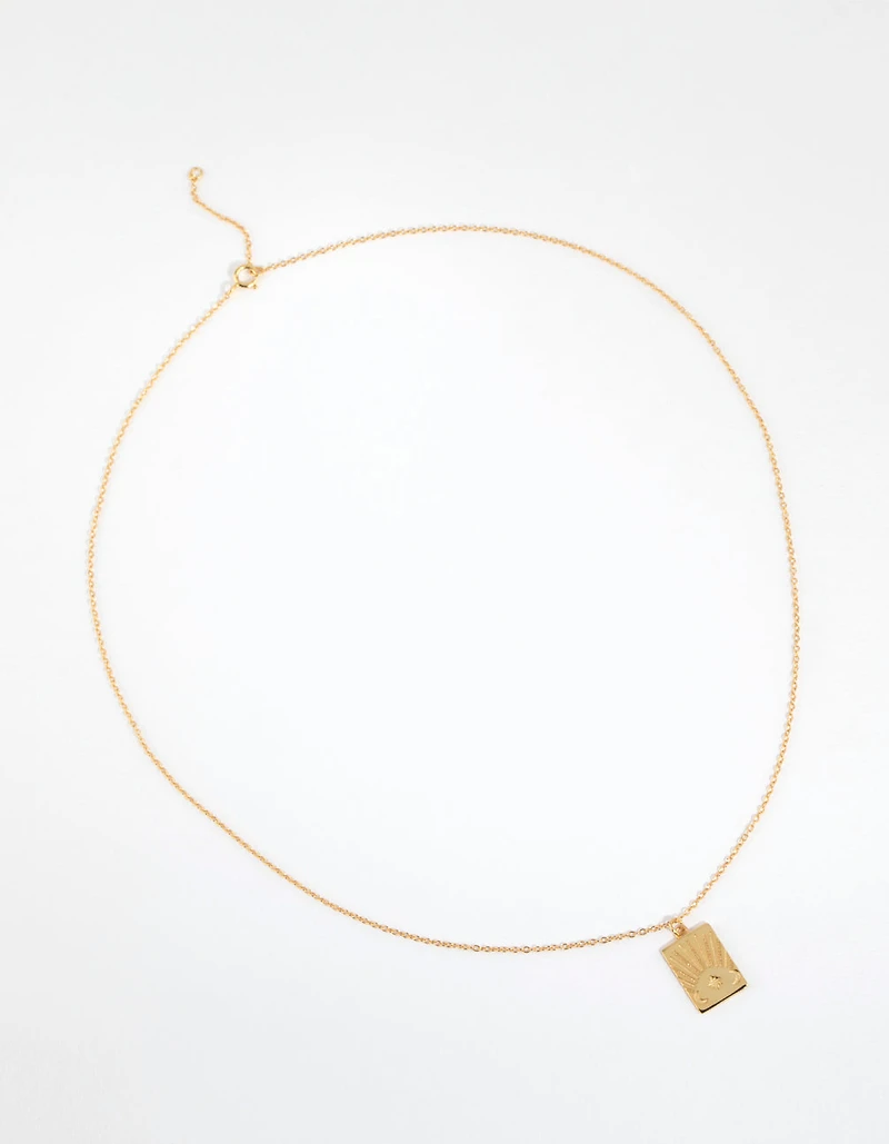 Gold Plated Sterling Silver Tarot Necklace