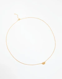 Gold Plated Sterling Silver Lotus Necklace