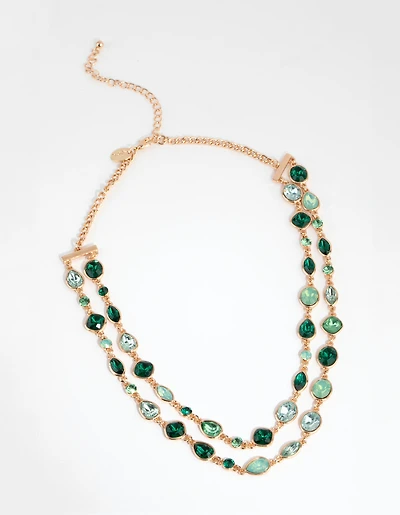 Collier en couches Green Marquise Mix