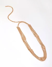 Gold Coin Layered Chain Belt