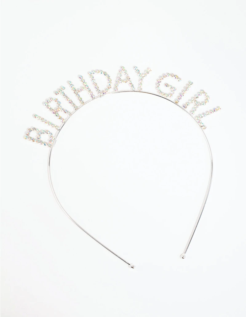 Kids Silver Diamante Birthday Tiara