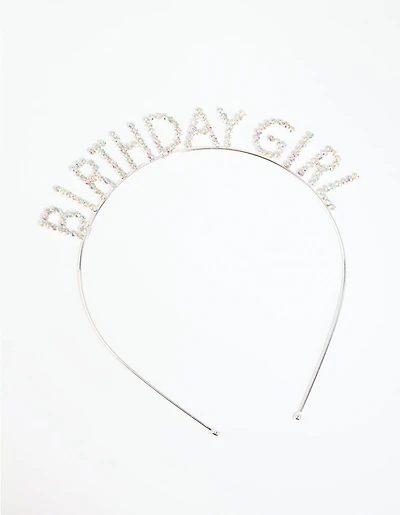 Kids Silver Diamante Birthday Tiara