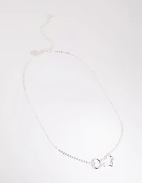 Collier de cœurs en argent entrelacé
