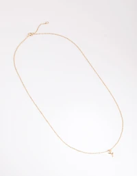 Gold Plated Sterling Silver Rose Necklace
