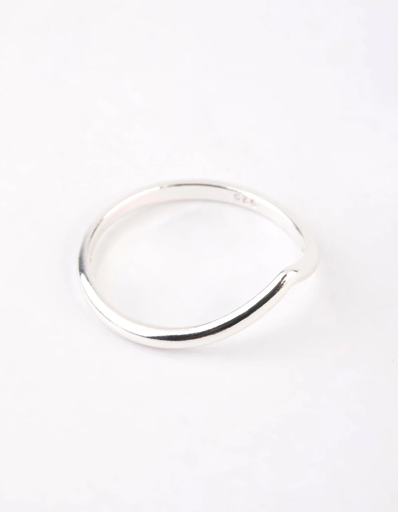 Sterling Silver Midi V Ring