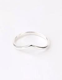 Sterling Silver Midi V Ring