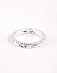 Sterling Silver Cubic Zirconia Ring Set