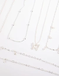 Pack de 6 colliers Silver Star & Pearl
