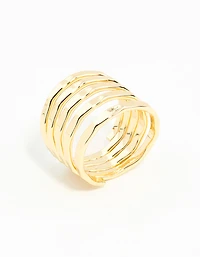 Gold Molten Layered Ring