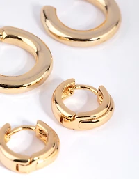 Gold Mixed Earring Hoop Pack
