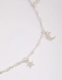 Silver Celestial Charm Anklet