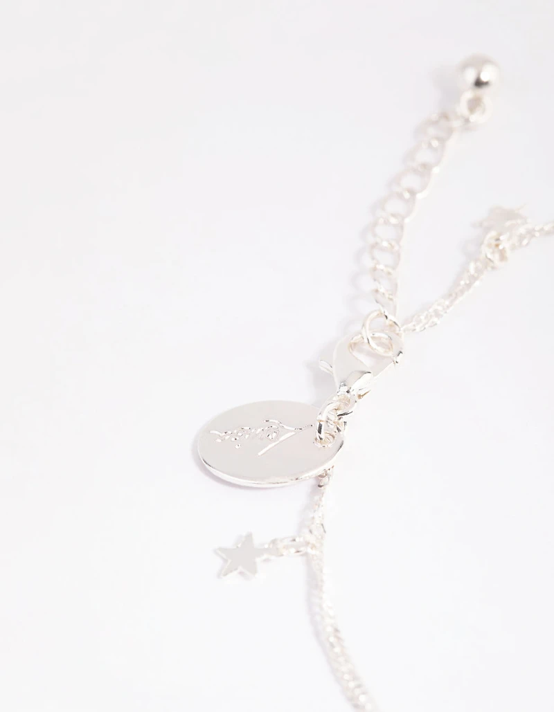 Silver Celestial Charm Anklet