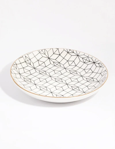 Geometric Ceramic Trinket Tray