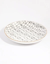 Geometric Ceramic Trinket Tray