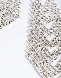 Silver Cup Chain Drop Earrings