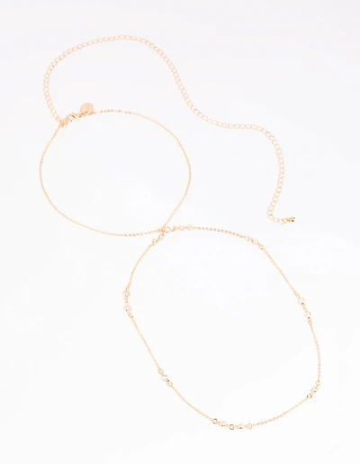 Gold Cubic Zirconia Waist Chain