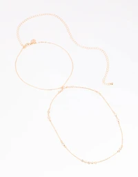 Gold Cubic Zirconia Waist Chain