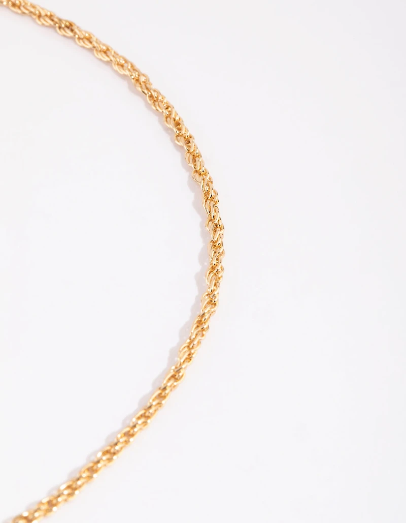 Gold Rope Chain Necklace