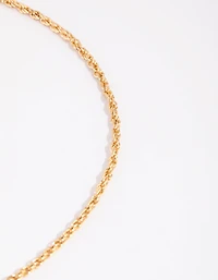 Gold Rope Chain Necklace