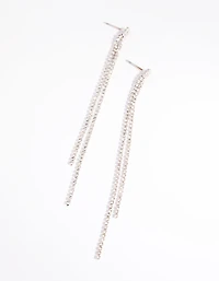 Silver Cup Chain Drop Earrings