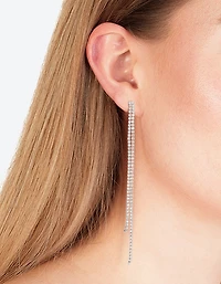 Silver Cup Chain Drop Earrings