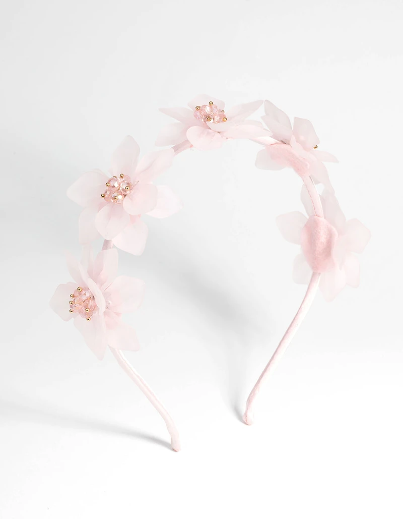 Frosted Flower Acrylic Alice Band