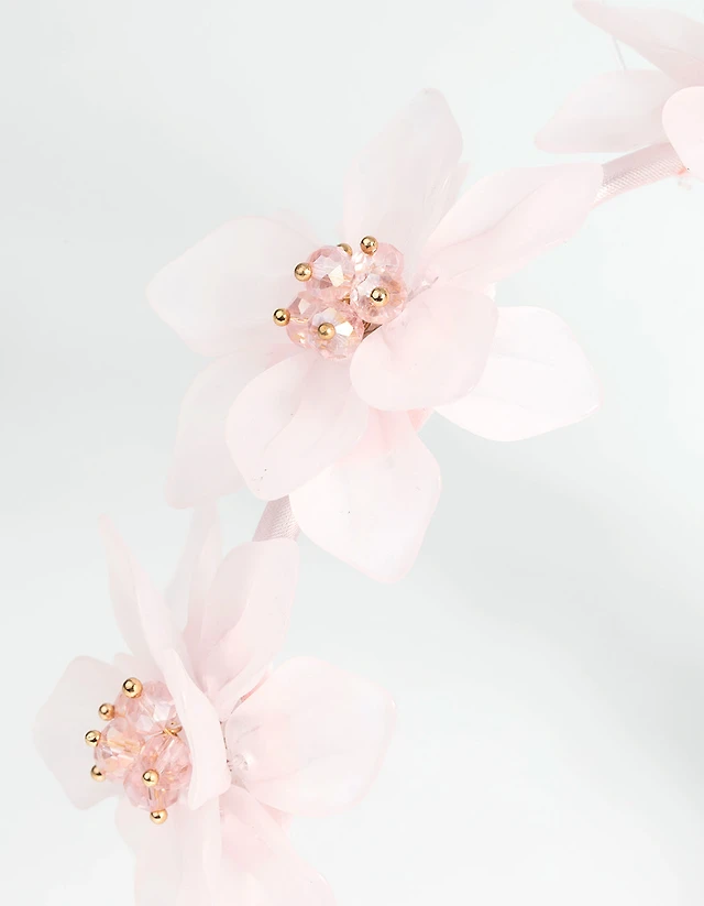 Frosted Flower Acrylic Alice Band