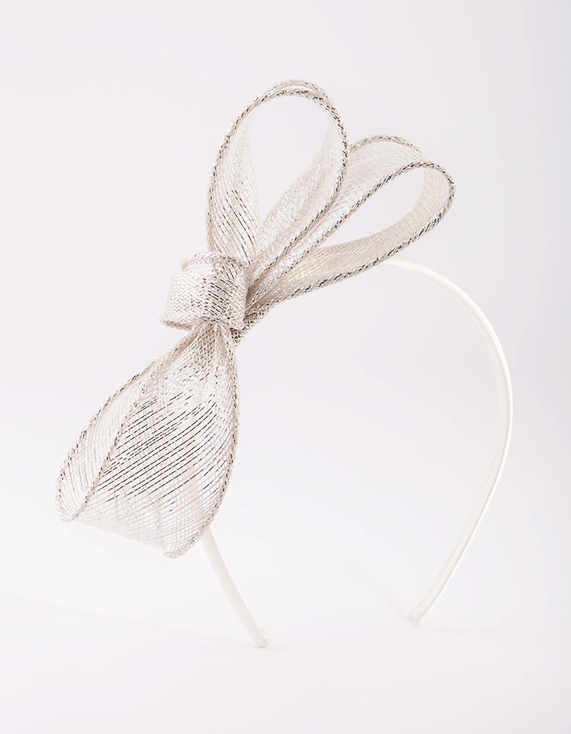 Silver Bow Alice Band
