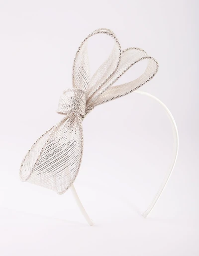 Silver Bow Alice Band