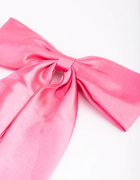 Pink Relaxed Fabric Bow Clip