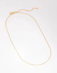 Gold Plated Medium Figaro Necklace