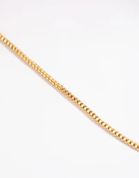 Gold Plated Medium Box Chain Necklace