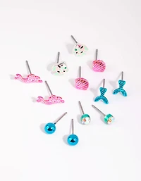 Kids Mermaid Stud Earring 6-Pack