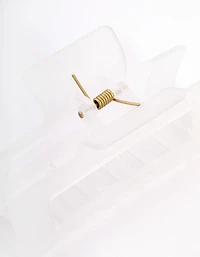 Large Frosted Rectangle Claw