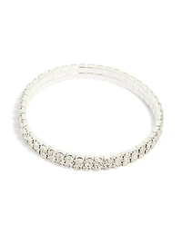 Silver Diamante Stretch Bracelet