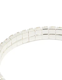 Silver Diamante Stretch Bracelet
