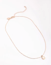 Rose Gold Teardrop Necklace