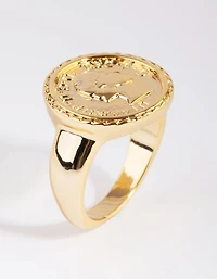 Gold Plated Coin Ring