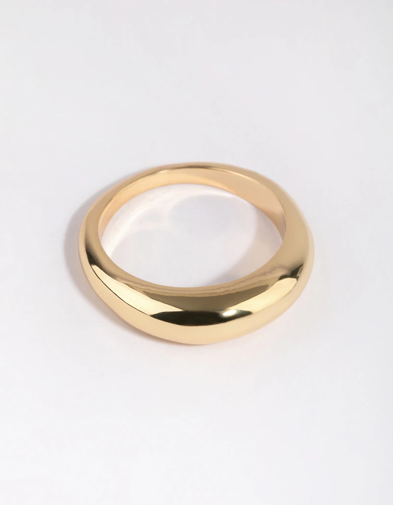 Bague arrondie plaquée or