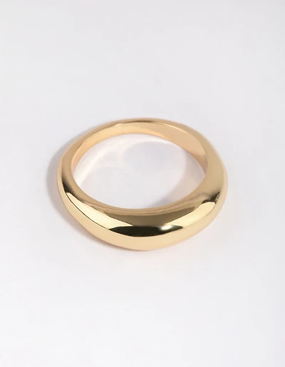 Bague arrondie plaquée or