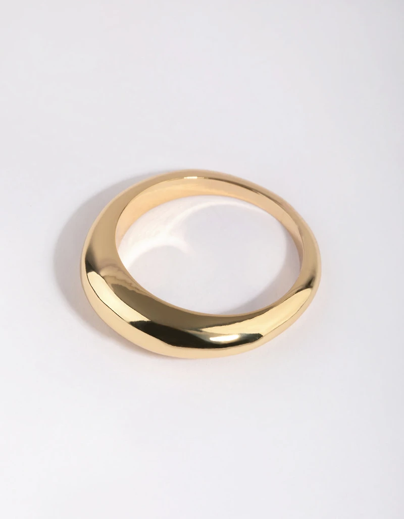 Bague arrondie plaquée or
