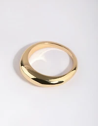 Bague arrondie plaquée or
