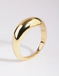Bague arrondie plaquée or