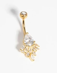 Gold Plated Surgical Steel Statement Belly Bar