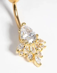 Gold Plated Surgical Steel Statement Belly Bar