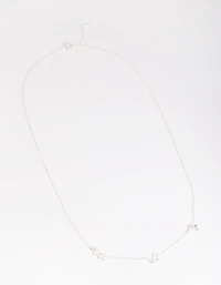 Gold Plated Sterling Silver Etched Butterfly Necklace