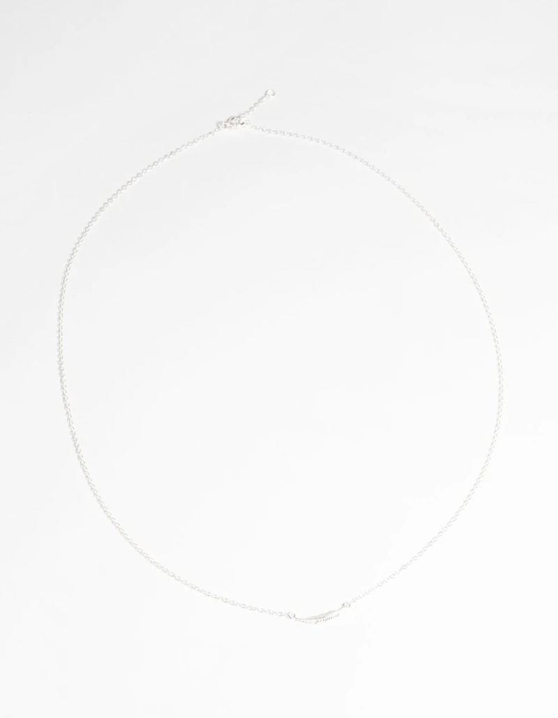 Sterling Silver Falling Leaf Necklace