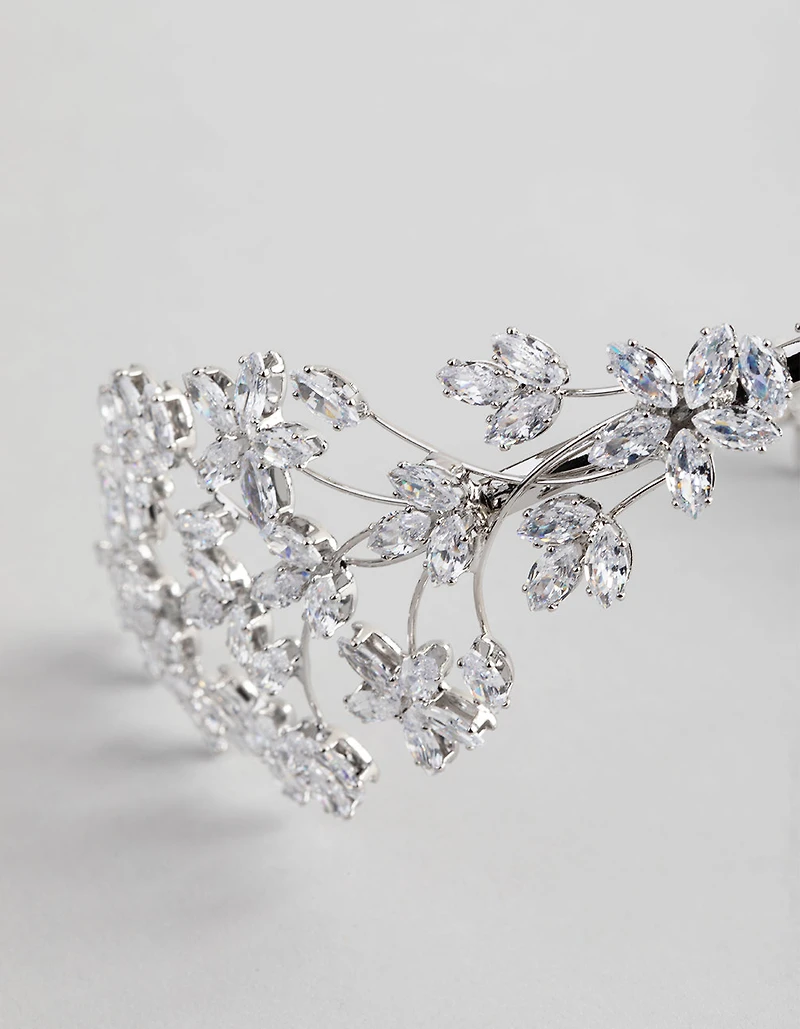 Silver Statement Flower Alice Band