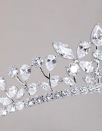 Silver Cubic Zirconia Royal Crown Alice Band